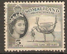 Somaliland Protectorate 1953 5c Slate-black. SG137.
